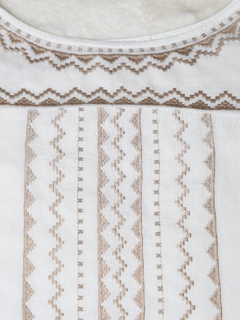 J. JILL Boho Embroidered Linen-Blend Top - Picture 6 of 12